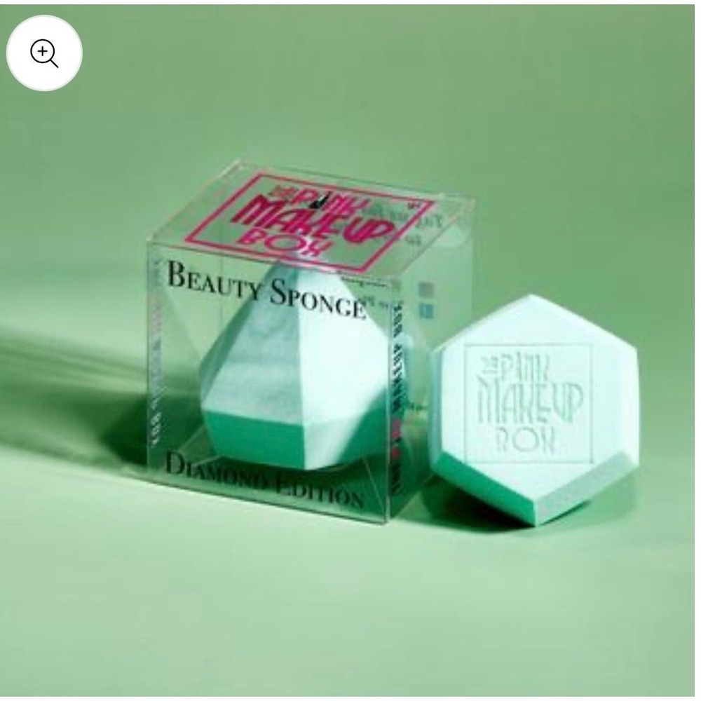 The Pink Makeup Box‎ Beauty Sponge Diamond Edition Mint Green Marble Blender NEW